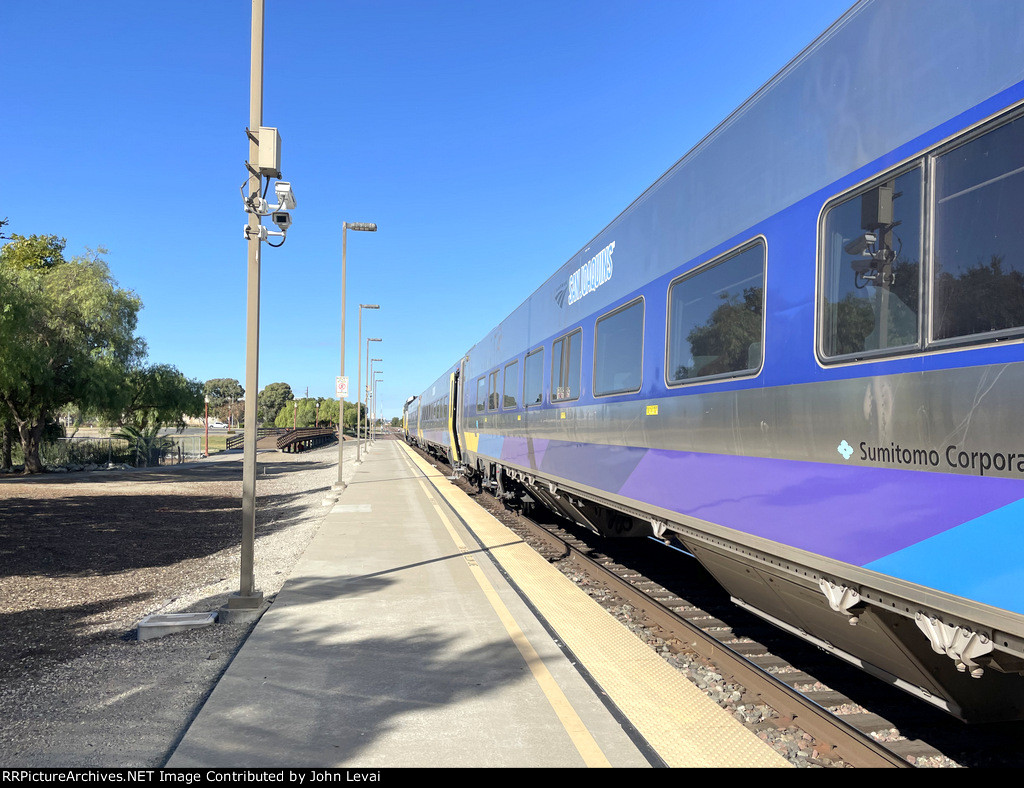 Amtrak San Joaquin Train # 712 at Antioch-Pittsburg Station-looking north